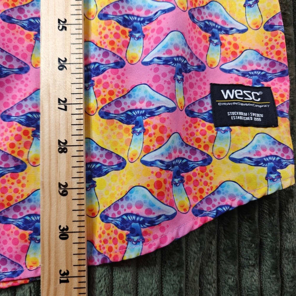 WeSC Unisex Odens Shrooms Trip Sm & LG Couple AOP Print Shirt Psychedelic Lot - Picture 7 of 13